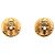 Chanel Gold CC Vergoldete Runde Clip-On Ohrringe Golden - Ansicht 2