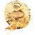 Chanel Gold CC Vergoldete Runde Clip-On Ohrringe Golden - Ansicht 3