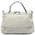 Bolsa Satchel Gucci White Guccissima Mayfair Branco