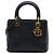 Autre Marque Dior Black Medium Perforated Calfskin Flower Lady Dior Nero