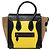 Céline Celine Yellow Micro Tricolor Calfskin and Suede Luggage Tote Giallo