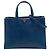 Sac Tote Prada Blue Saffiano Soft Triple Pocket Bleu Bleu foncé