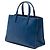 Sac Tote Prada Blue Saffiano Soft Triple Pocket Bleu Bleu foncé - vue 2