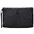 Autre Marque Saint Laurent Dokumentenhalter aus blauem Leder mit Chevron-Monogramm Marineblau