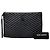 Autre Marque Saint Laurent Dokumentenhalter aus blauem Leder mit Chevron-Monogramm Marineblau - Ansicht 7