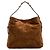 Gucci Brown Large GG Suede Horsebit Beatrix Hobo Braun