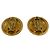 Chanel Gold CC Vergoldete Runde Clip-On Ohrringe Golden - Ansicht 2