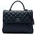 Chanel Blue Large Lambskin Trendy CC Top Handle Flap Azul Azul marinho