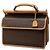 Céline Bolso Satchel Celine Brown Macadam Coated Canvas Castaño - vista 2