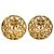 Orecchini a clip rotondi in filigrana placcati oro Chanel Gold CC D'oro