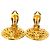 Orecchini a clip rotondi in filigrana placcati oro Chanel Gold CC D'oro - vista 3