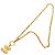 Colar com pingente acolchoado Chanel Gold CC banhado a ouro Dourado