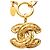 Colar com pingente acolchoado Chanel Gold CC banhado a ouro Dourado - vista 2