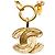 Colar com pingente acolchoado Chanel Gold CC banhado a ouro Dourado - vista 3
