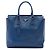 Prada Blue Saffiano Lux Open Convertible Tote