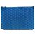 Goyard Blue Goyardine Senat MM Azul
