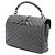 Autre Marque Saint Laurent College Satchel aus Lammleder in Grau, Chevron-Steppung, Medium Braun Anthrazitgrau - Ansicht 2