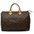Louis Vuitton Brown Monogram Speedy 35 Marrone