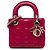 Autre Marque Dior Pink Mini Lambskin Cannage Lady Dior Rosa
