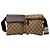 Bolso cinturón Gucci de lona GG beige con doble bolsillo