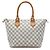 Louis Vuitton White Damier Azur Saleya PM Weiß
