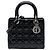 Autre Marque Dior Black Medium Patent Cannage Lady Dior Nero