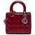 Autre Marque Dior Red Medium Patent Cannage Lady Dior Roja Burdeos