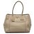 Tote Aberto Conversível Prada Beige Vitello Daino com Bolso Frontal Bege