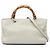 Borsa Gucci White Medium Calfskin Bamboo Shopper Satchel Bianco