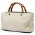 Borsa Gucci White Medium Calfskin Bamboo Shopper Satchel Bianco - vista 2
