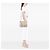 Borsa Galleria Double Zip Prada Beige in tela e pelle City Calf con impunture, Small - vista 6