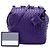 Bottega Veneta Borsa a tracolla Cube in Nappa Intrecciato Viola - vista 7