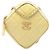 Chanel Yellow CC Quilted Lambskin Diamond Clutch mit Kette Gelb
