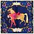 Pañuelo de seda Hermès Blue Cheval Turc 90 Azul - vista 2