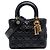 Autre Marque Dior Black Small Crinkled Patent Cannage My ABCDior Lady Dior Nero