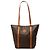 Céline Bolso Tote Celine Brown Macadam Coated Canvas Castaño