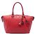Bolsa Prada Red Vitello Daino de alça dupla Vermelho