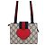 Borsa a tracolla Gucci Kids GG Supreme Heart Web Beige