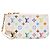 Louis Vuitton White Takashi Murakami Monogram Multicolore Key Pouch