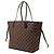 Louis Vuitton Brown Damier Ebene Neverfull MM Marrom - vista 2