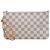 Louis Vuitton White Damier Azur Neverfull MM Pouch Weiß