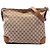 Borsa a tracolla Gucci in tela GG beige con banda Web