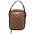 Pouch accessori Gucci in tela GG marrone con doppia zip