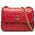 Gucci Mini GG Marmont in vimini laccato rosso, borsa a tracolla con patta
