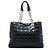 Autre Marque Dior Blue Large Patent Cannage Lady Dior Soft Shopping Tote Blu scuro