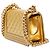 Chanel Gold Small Quilted Metallic Patent Boy Flap Golden - Ansicht 2