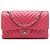 Chanel Pink Medium Classic Chevron Lambskin Double Flap Rose