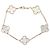 Van Cleef & Arpels Vintage Alhambra Charm-Armband Weiß Golden