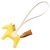 Hermès Hermes Rodeo PM Jaune Naple Sesame Cle Charm Braun Roh Gelb