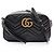 Borsa a tracolla in pelle Gucci GG Marmont Nero